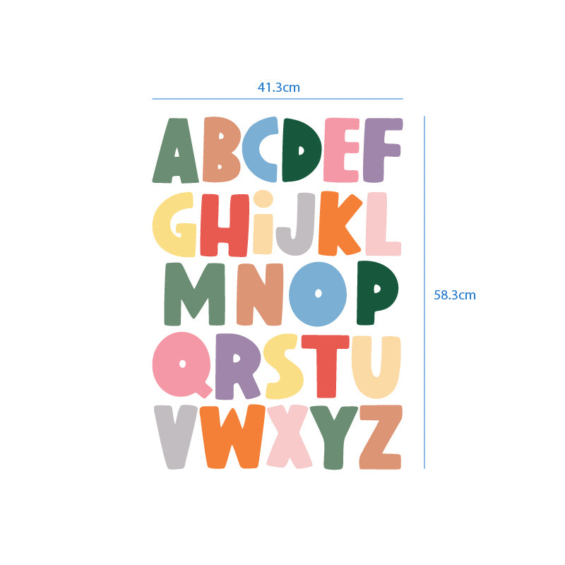 Printable Alphabet Wall Decals Alphabet Wall Stickers Vinyl Alphabet