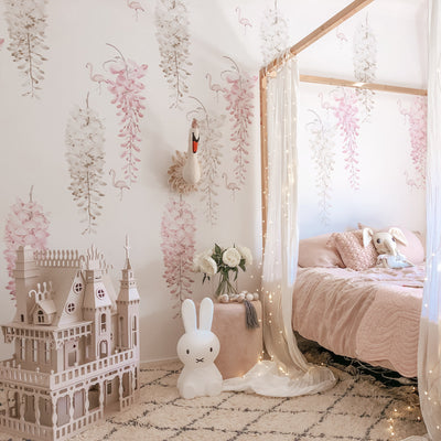 Wisteria & Flamingo Wall Decal Set - Little Rae Prints
