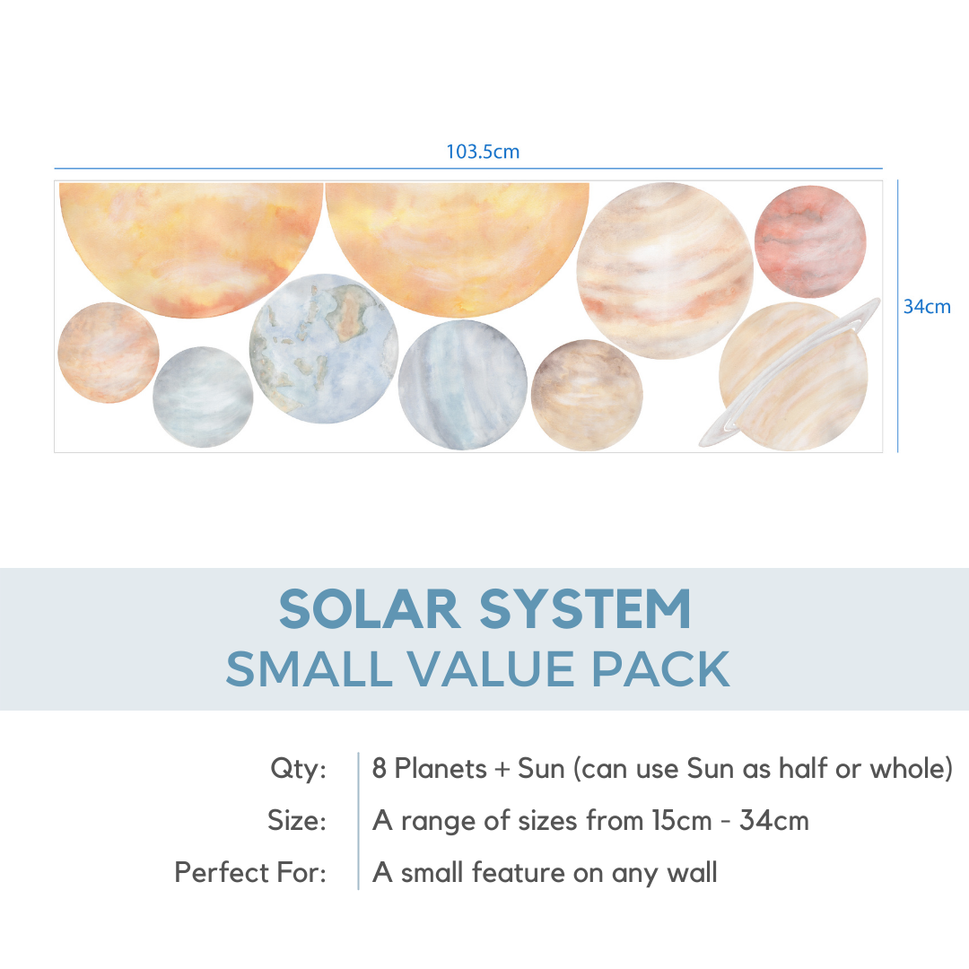Solar System Wall Decals Little Rae Prints