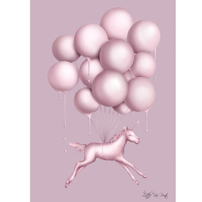 Unicorn Balloons A3 - Little Rae Prints