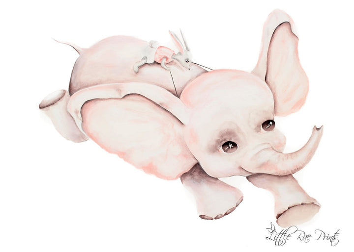 Flying Elephant A3 - Little Rae Prints