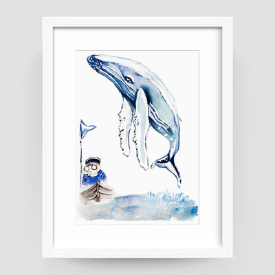 Boy and Whale - Little Rae Prints