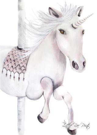 Carousel Unicorn A3 - Little Rae Prints