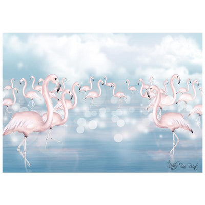 Flamingo Flock 50 x 70cm - Little Rae Prints