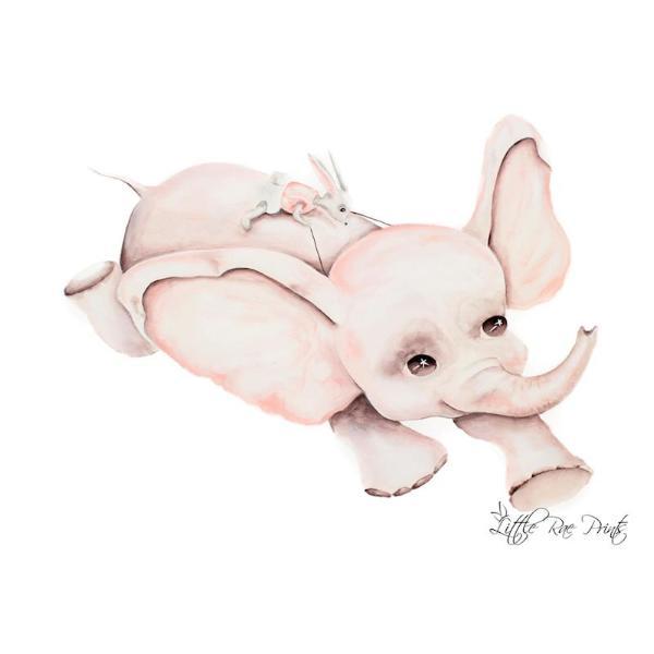 Flying Elephant A3 - Little Rae Prints