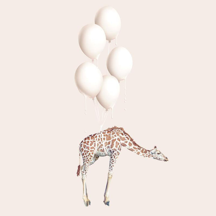 Giraffe Balloons 50 x 70cm - Little Rae Prints