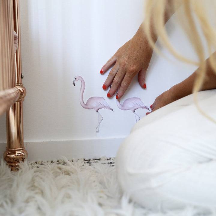 Flamingo Trio Removable Wall Decal Set - Little Rae Prints